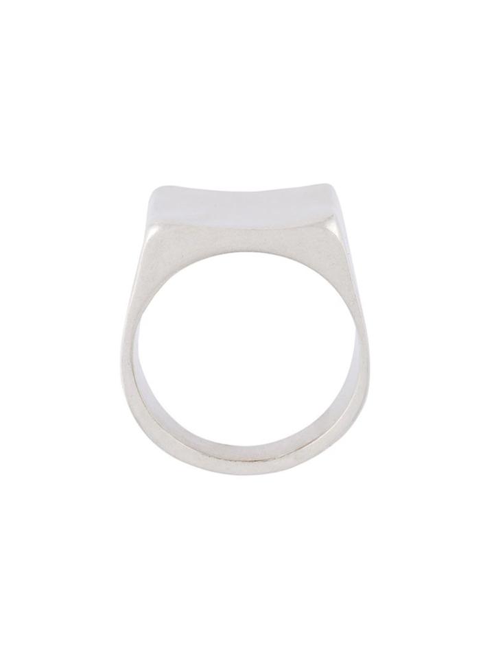 Maison Margiela Square Ring, Adult Unisex, Size: M, Metallic, Silver