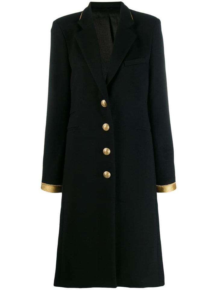 Paco Rabanne Contrast Cuffs Coat - Black
