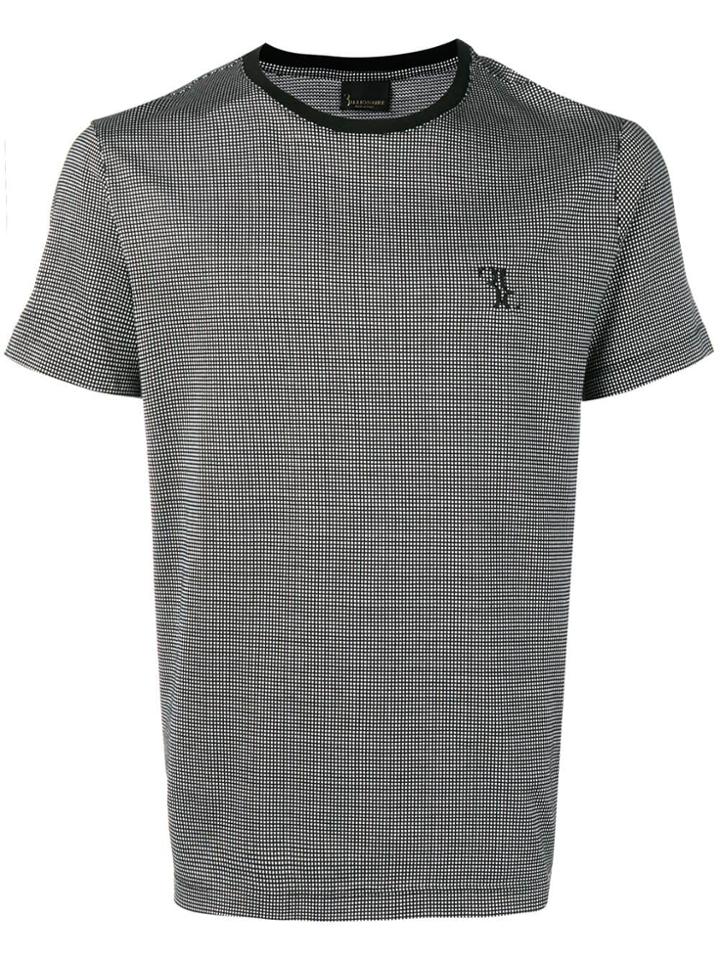 Billionaire Square Pattern Knitted T-shirt - Black