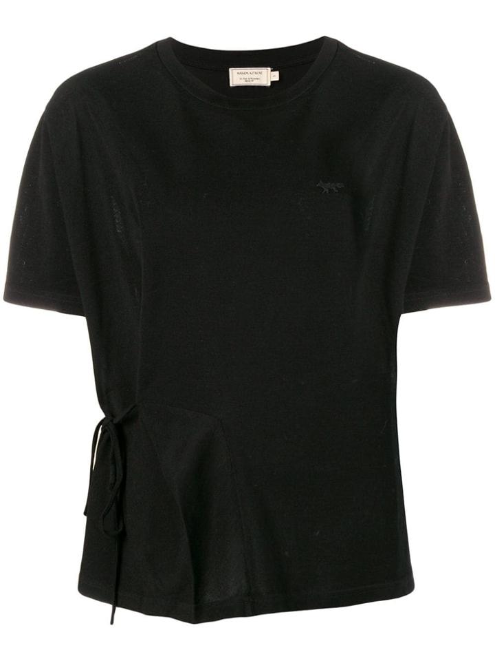 Maison Kitsuné Draped Style T-shirt - Black