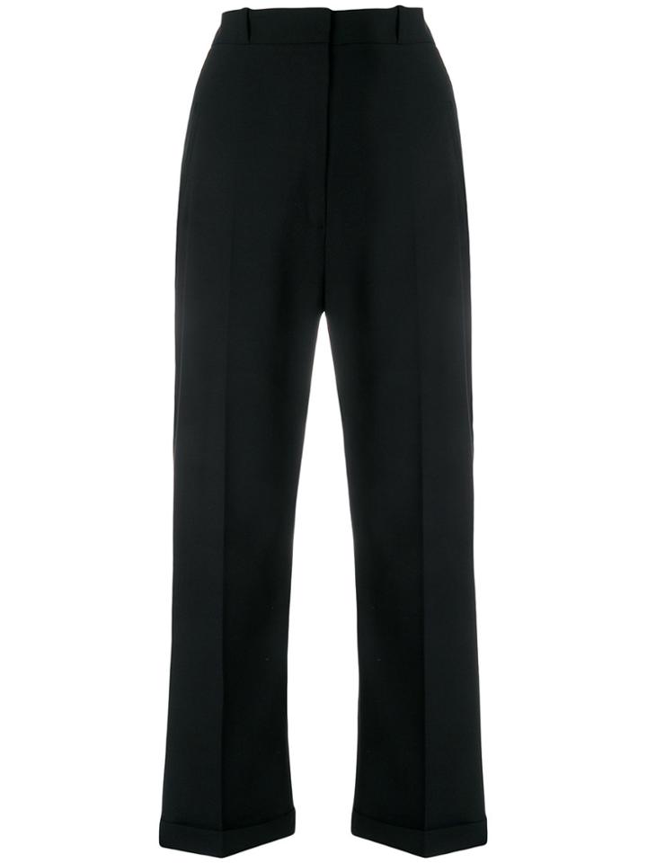Jacquemus Cropped Straight Leg Trousers - Black