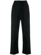 Jacquemus Cropped Straight Leg Trousers - Black