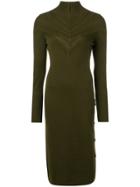 Barrie Chevron Effect Dress - Green