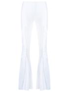 Andrea Bogosian Flared Trousers, Women's, Size: Medium, White, Polyamide/polyurethane