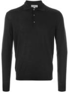 Canali Polo Sweater, Men's, Size: 58, Black, Merino