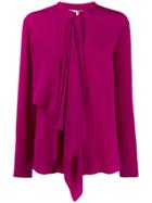 Stella Mccartney Draped-panel Blouse - Purple