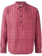 Visvim Checked Print Shirt, Men's, Size: 1, Red, Cotton