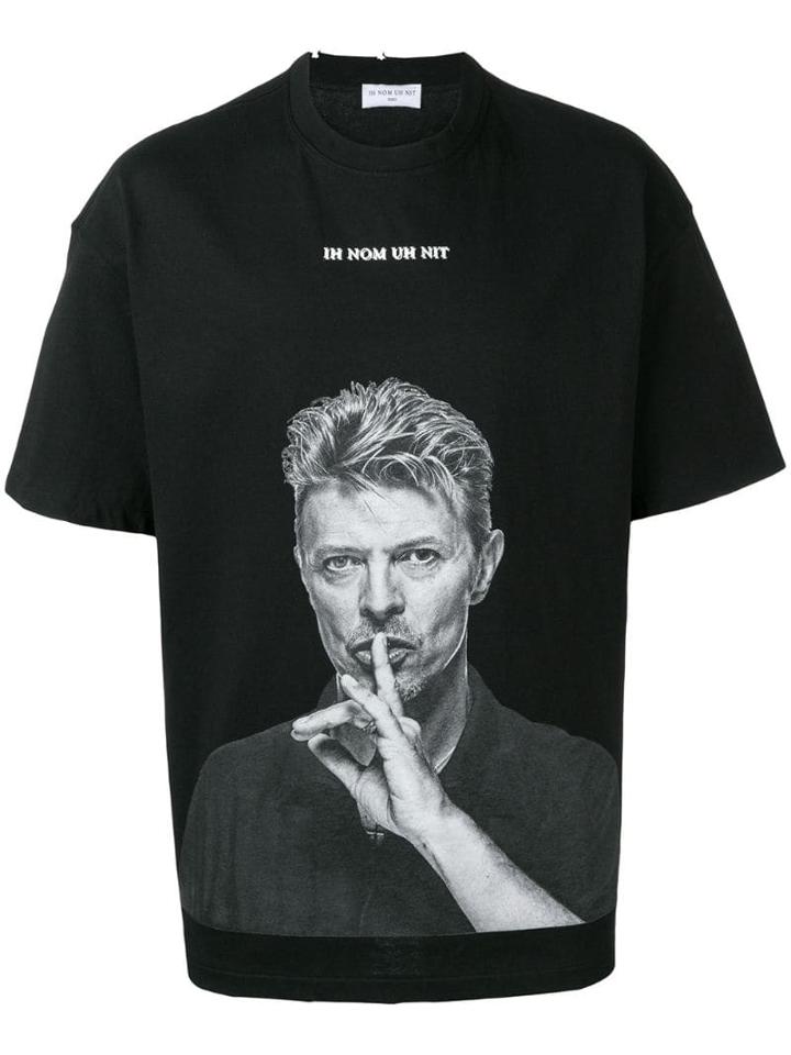Ih Nom Uh Nit Bowie Silence Print T-shirt - Black