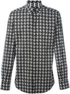Dolce & Gabbana Gun Print Shirt, Men's, Size: 40, Black, Cotton/spandex/elastane