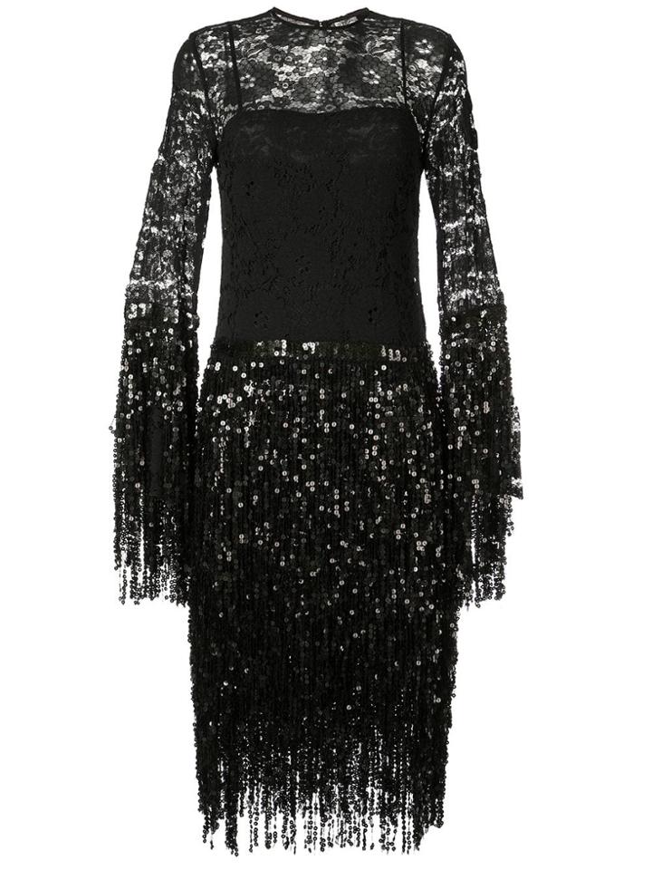 Romance Was Born Disco Dame Midi Dress - Black