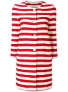 Striped Coat - Women - Cotton/cupro - 48, Red, Cotton/cupro, Tagliatore