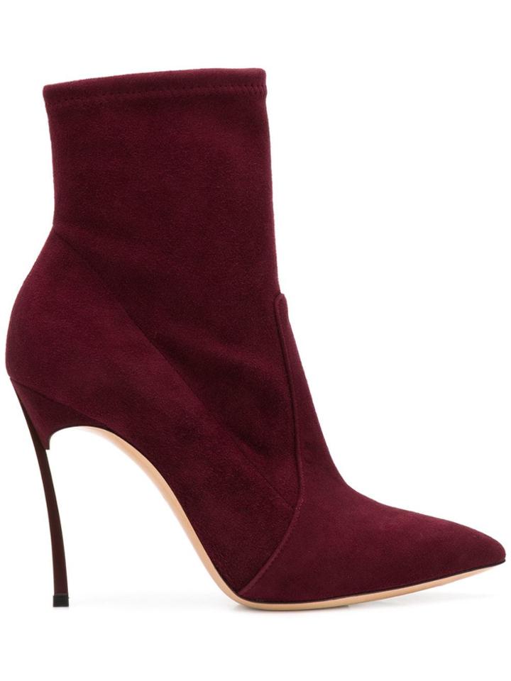 Casadei Blade Ankle Boots - Red