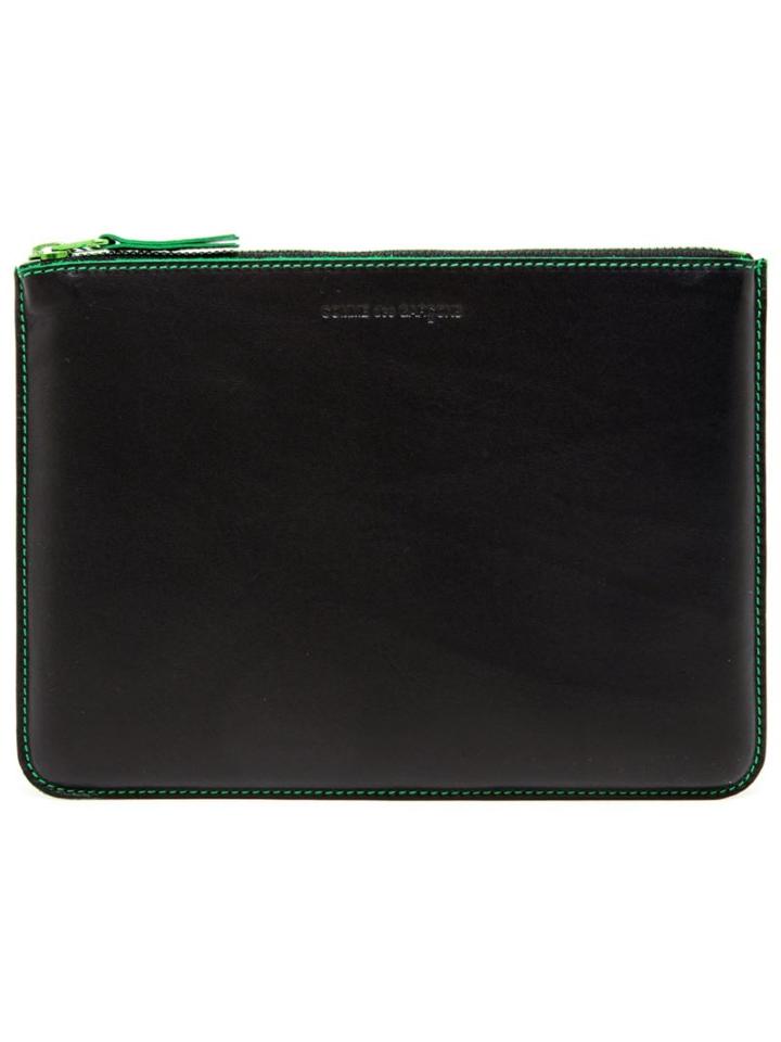 Comme Des Garçons Play 'marvellous' Leather Zip Case