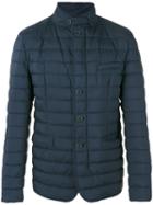 Herno High Neck Padded Jacket, Men's, Size: 56, Blue, Polyamide/polyester/polyurethane