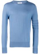 Thom Browne Tonal 4-bar Sweater - Blue