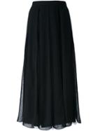 Red Valentino Box Pleated Skirt, Women's, Size: 40, Black, Polyester/polyamide