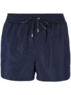 Dolce & Gabbana Drawstring Swim Shorts, Men's, Size: 6, Blue, Polyester