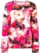 Msgm Pink Floral Sweater