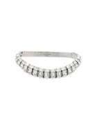 Alexander Mcqueen Crystal Encrusted Choker - Silver