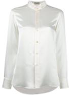 Silk Button-up Shirt - Women - Silk - 38, Nude/neutrals, Silk, Saint Laurent