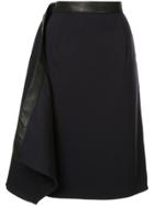 Y/project Leather Trim Skirt - Blue