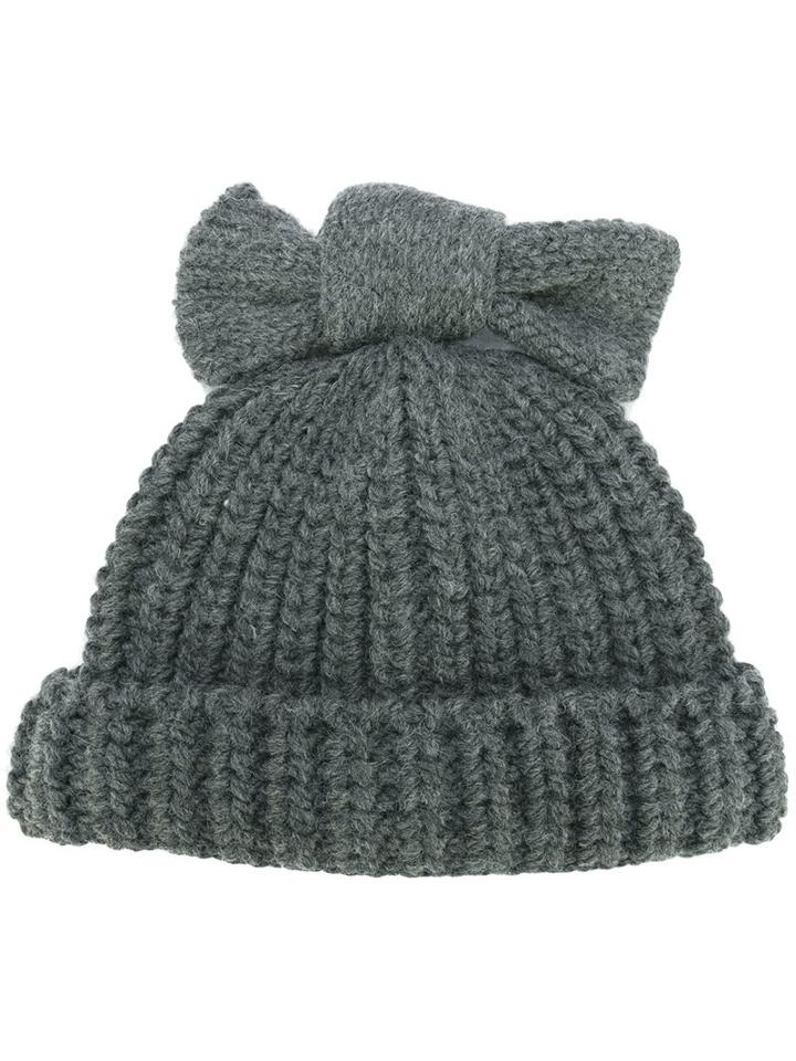Federica Moretti Bow Detail Knitted Hat