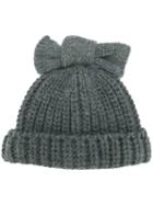 Federica Moretti Bow Detail Knitted Hat
