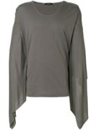 Unconditional Draped Sleeves T-shirt - Green