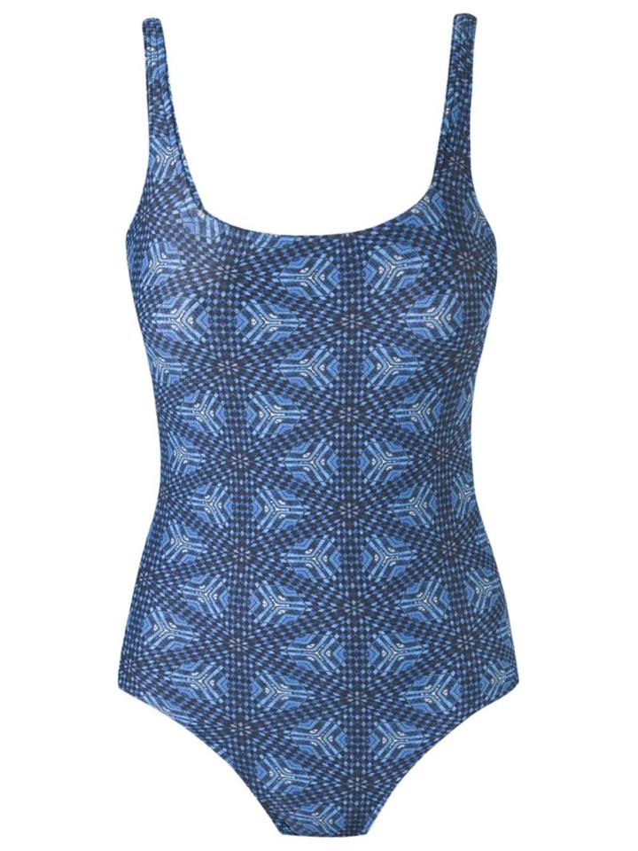 Lygia & Nanny Abstract Print Swimsuit, Women's, Size: 44, Blue, Polyamide/spandex/elastane