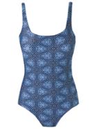 Lygia & Nanny Abstract Print Swimsuit, Women's, Size: 44, Blue, Polyamide/spandex/elastane