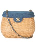 Chanel Vintage Denim Basket Crossbody Bag