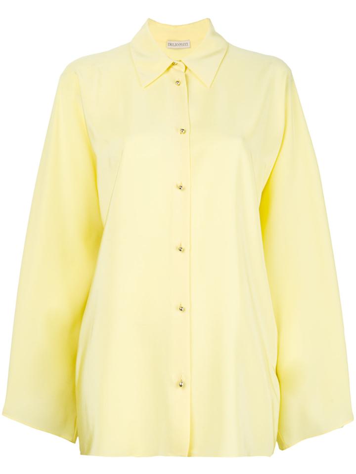 Emilio Pucci Flared Long Sleeves Shirt - Yellow & Orange