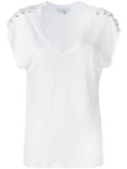 Iro Laced Sleeve T-shirt, Women's, Size: Large, White, Linen/flax