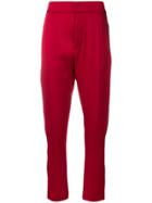 Haider Ackermann Cropped Sateen Trousers - Red