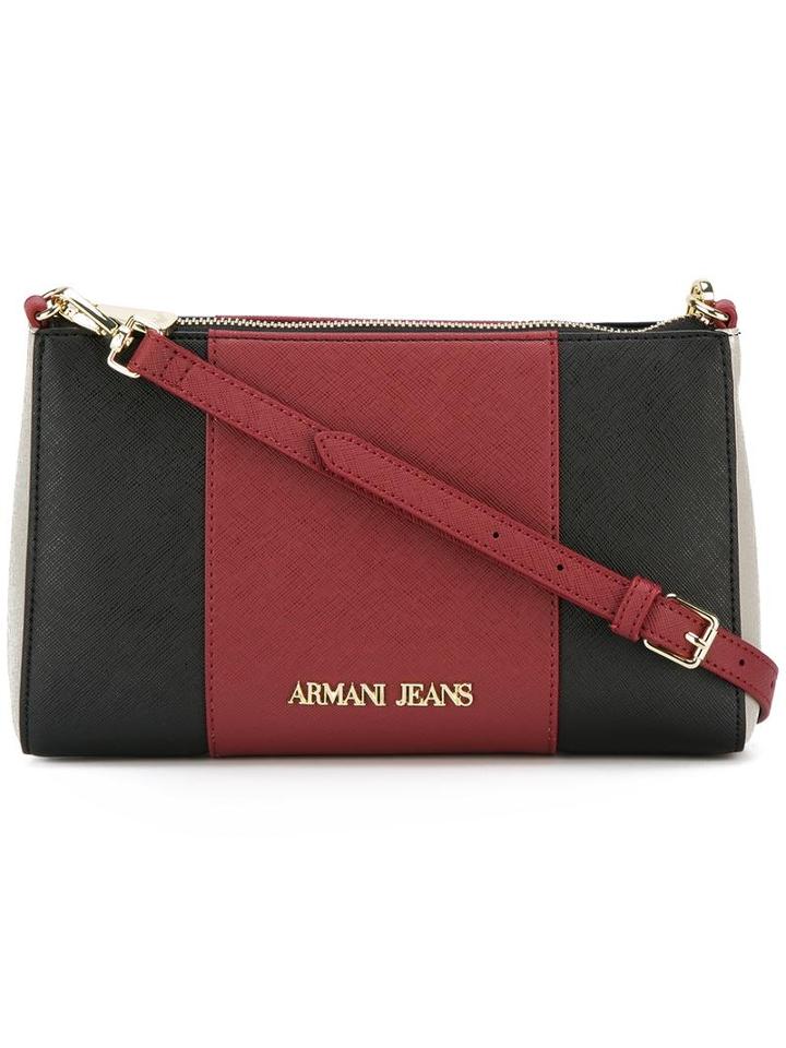Armani Jeans Colour Block Crossbody Bag, Women's, Red