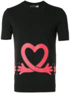 Love Moschino - Love Heart Print T-shirt - Men - Cotton/spandex/elastane - L, Black, Cotton/spandex/elastane