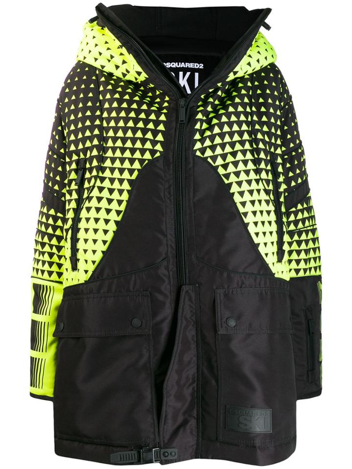 Dsquared2 Oversized Ski Coat - Black