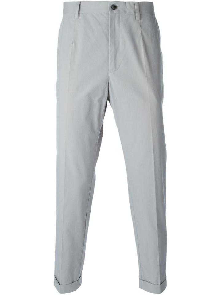 Dolce & Gabbana Classic Chinos, Men's, Size: 54, Grey, Cotton