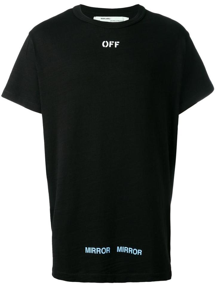 Off-white Logo Print T-shirt, Men's, Size: Xxs, Black, Cotton