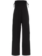 Diesel Red Tag Black High Waisted Buttoned Side Track Pants
