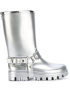 Dolce & Gabbana Laminated Short Rain Boots