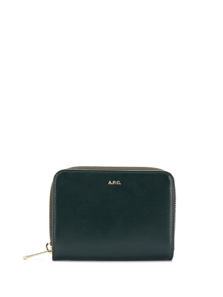A.p.c. Dark Green Emmanuelle Wallet - Black