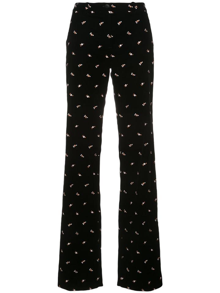 Roberto Cavalli Embellished Flared Trousers - Black