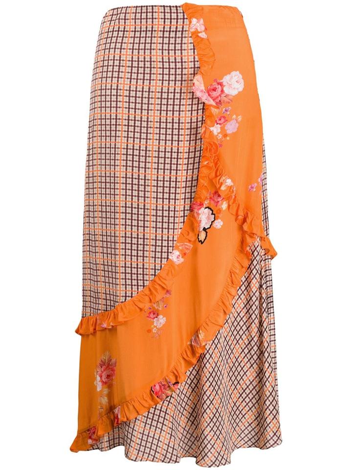 Preen Line Nevah Checked Skirt - Neutrals