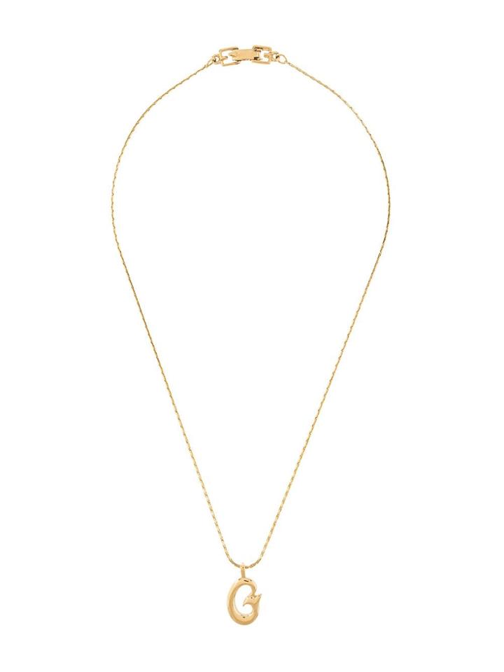 Givenchy Pre-owned Logo Pendant Necklace - Gold