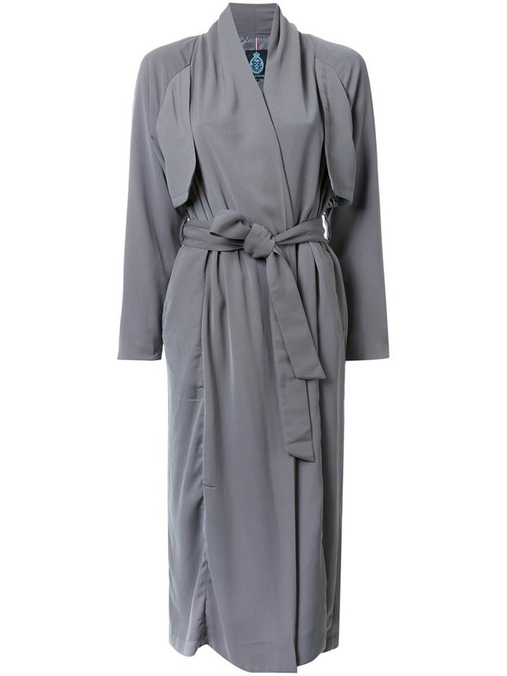 Guild Prime Belted Trench Coat, Women's, Size: 36, Green, Polyester