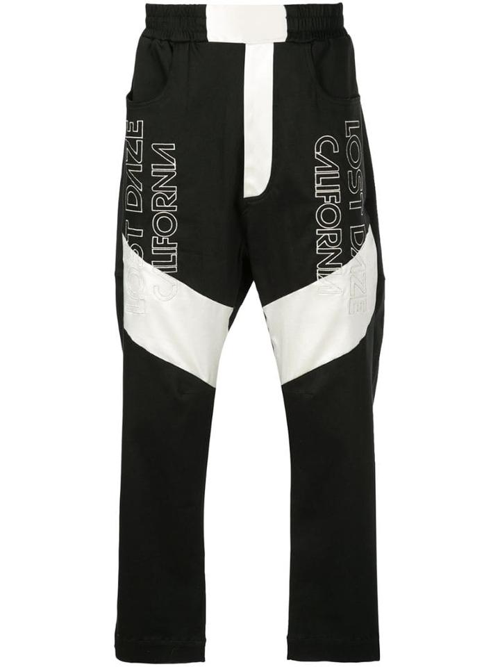 Lost Daze Contrast Moto Trousers - Black