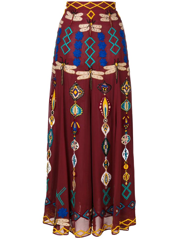 Michel Klein Embroidered Skirt