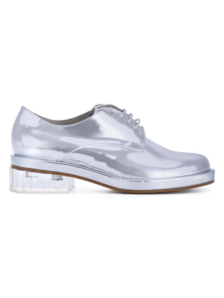Simone Rocha Metallic Leather Derbys
