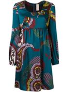 Antonio Marras Floral Print Dress, Women's, Size: 46, Blue, Polyester/cupro